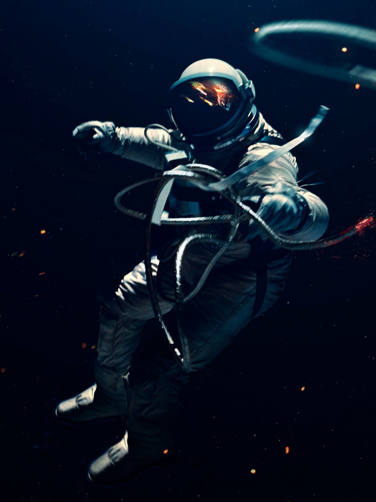 Astronaut 4K Wallpaper, Space suit, Dark background, Lost in Space, Space Adventure, Space