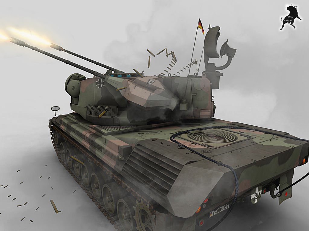 Gepard, firing by Karras 3D Studio Max Military