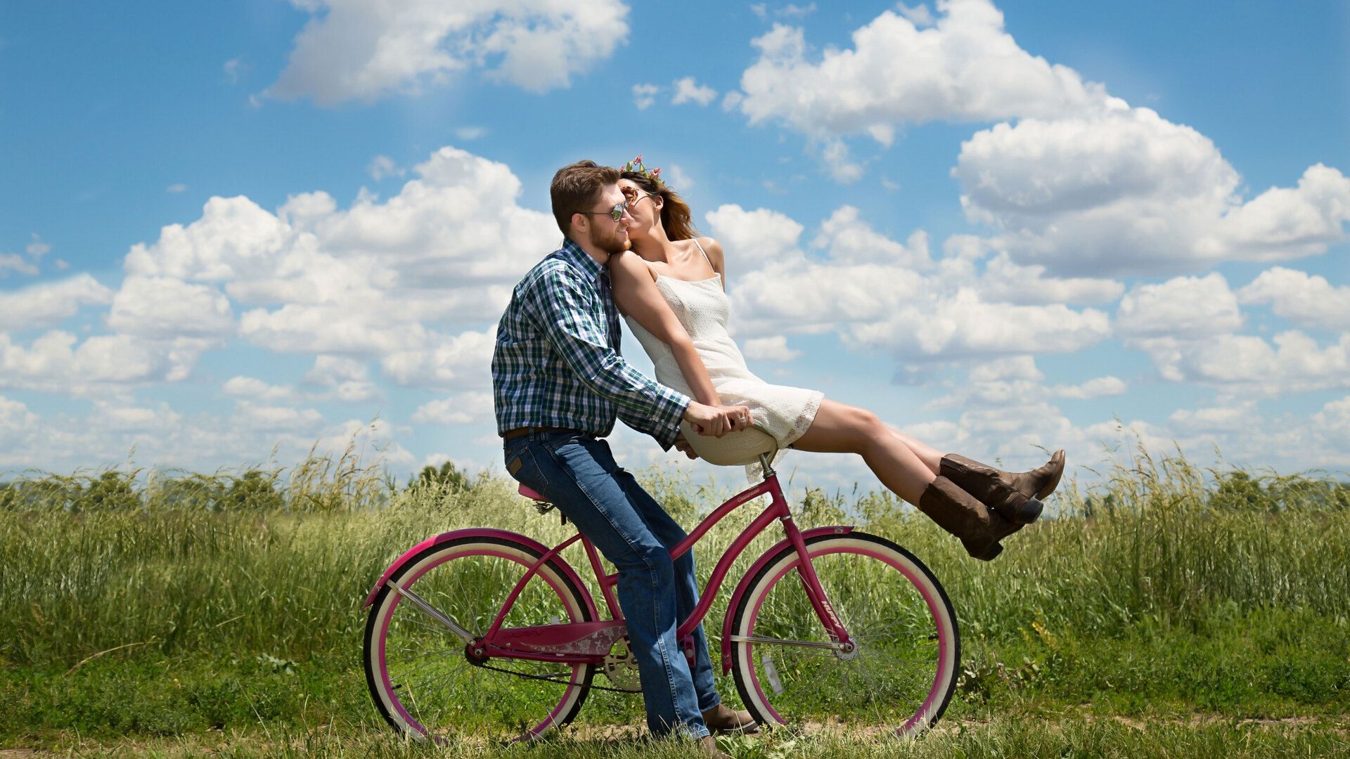 Couple Bike Romantic Laptop Full HD 1080P HD 4k Wallpaper, Image, Background, Photo and Picture