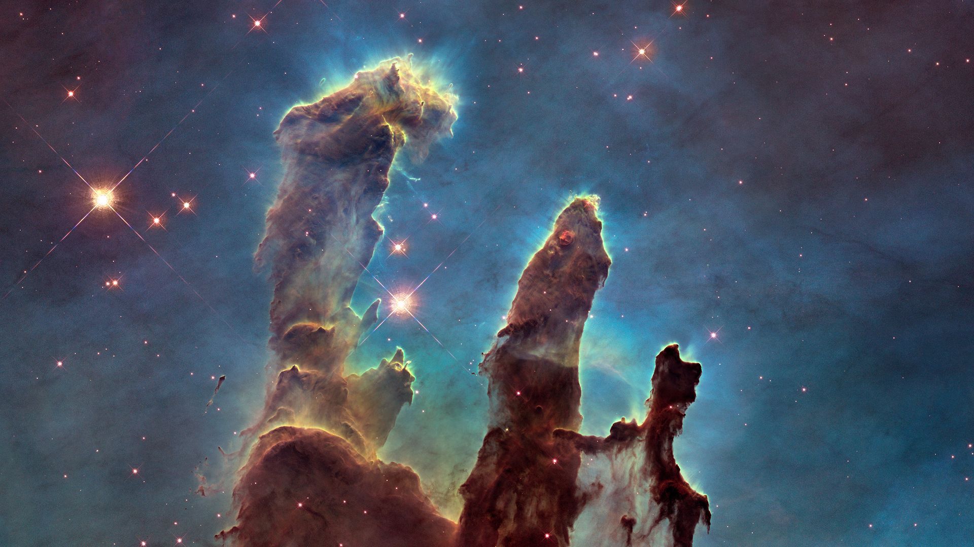 Pillars Of Creation Space Stars Nebula HD Wallpaper HD Pillars Of Creation