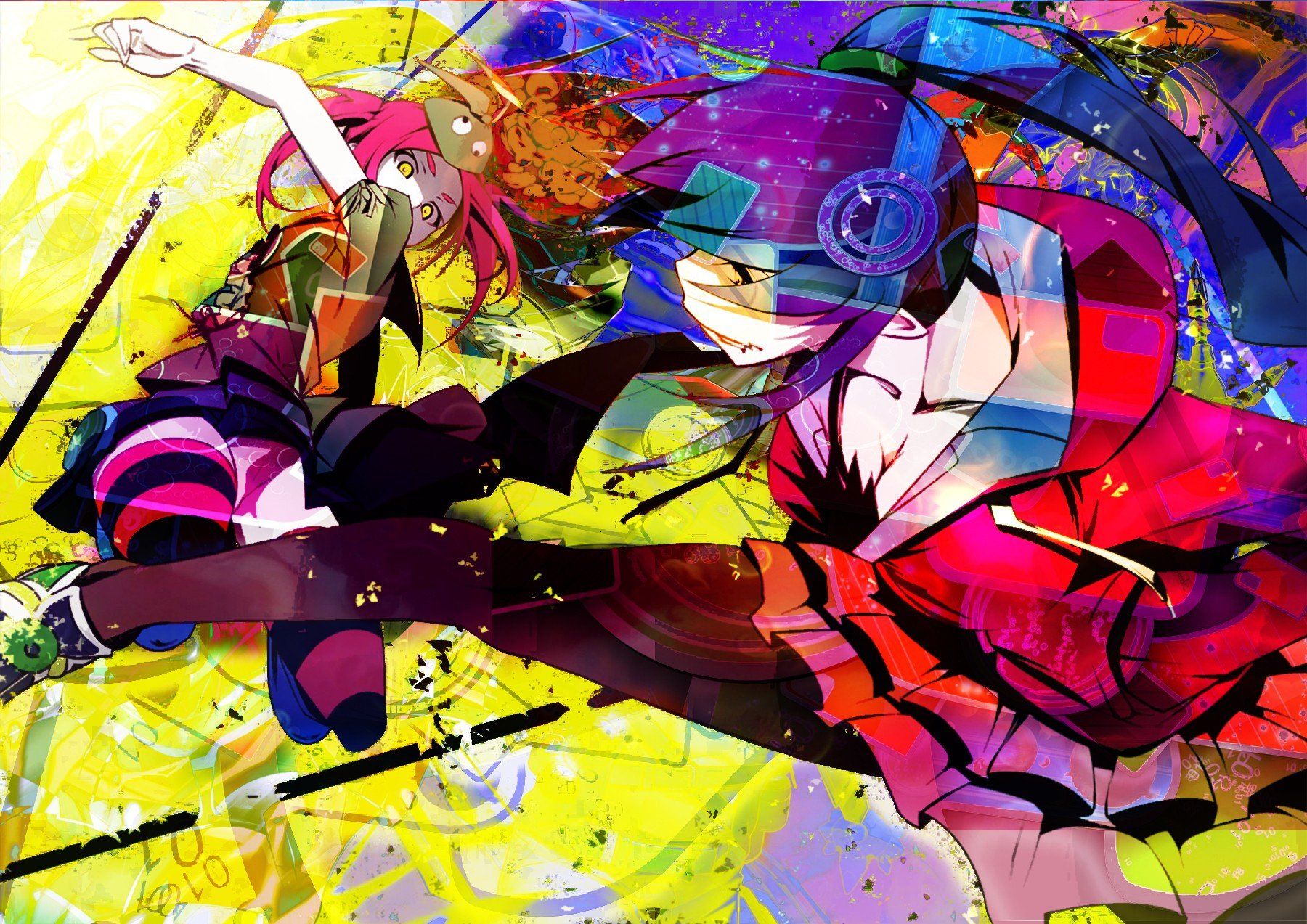 Monogatari Series, Ononoki Yotsugi, Oshino Shinobu, Anime, Anime girls Wallpaper HD / Desktop and Mobile Background