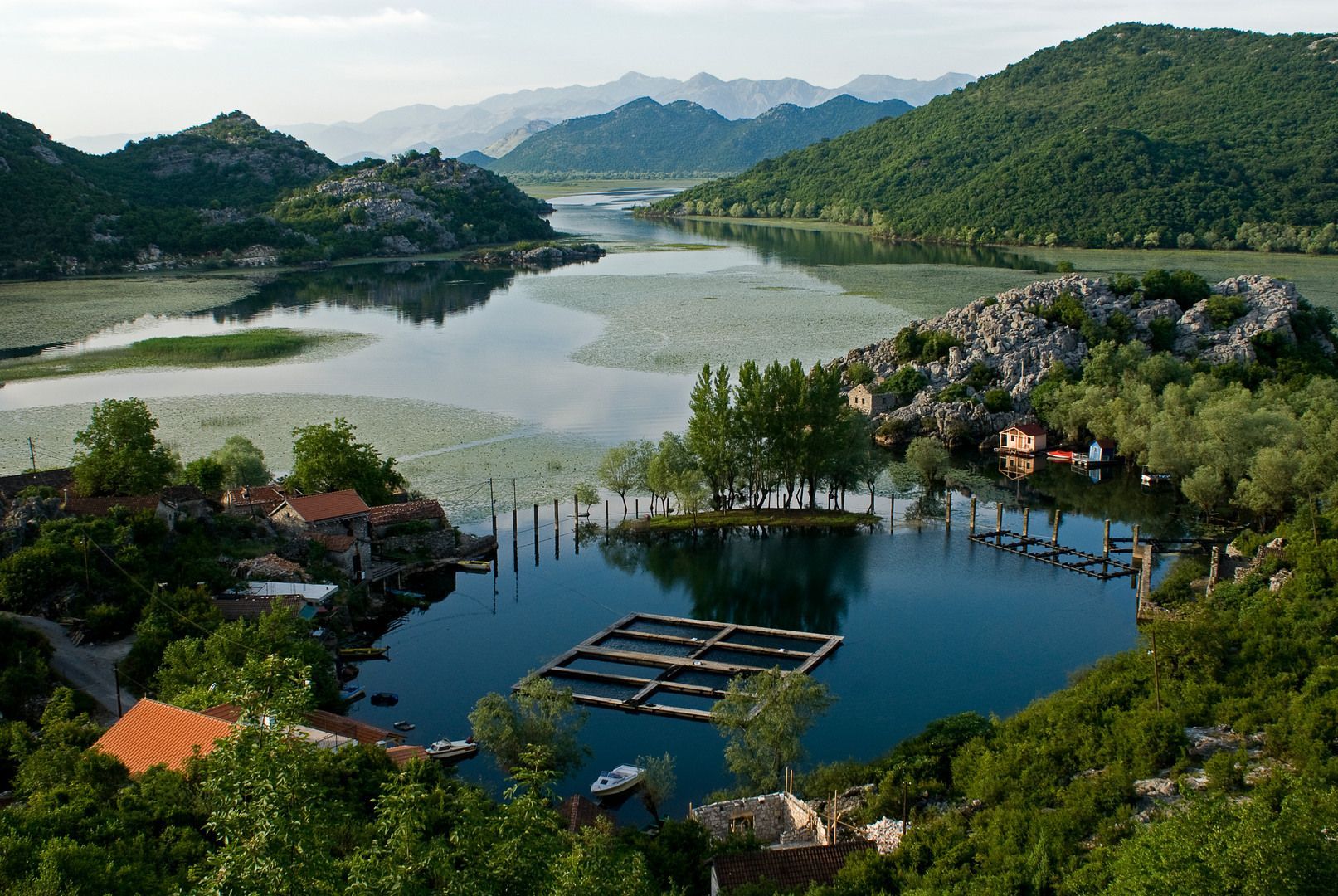 Lake Skadar is a lake on the border of Montenegro with Albania, the largest lake in the Balkan Peninsula. Balkan peninsula, Montenegro, Sea resort