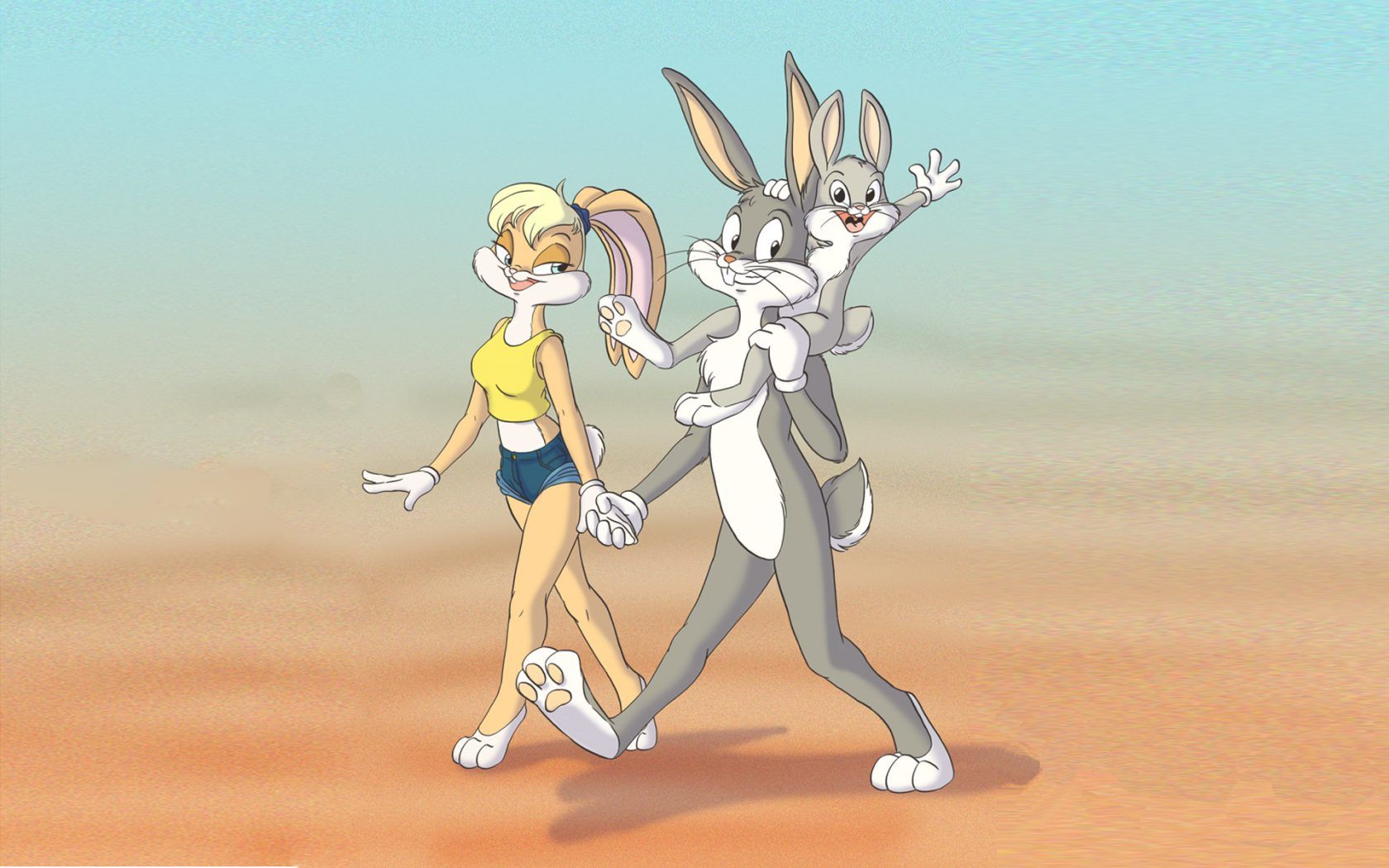 Bugs And Lola Bunny With Baby Looney Tunes Wallpaper HD 1920x1200, Wallpaper13.com