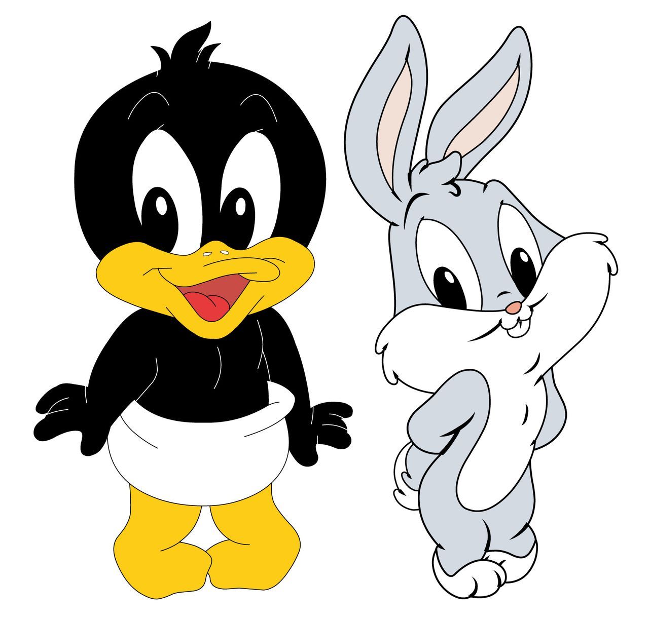 Baby Daffy Duck and Bugs Bunny Wall Stickers Movable. Baby looney tunes, Looney tunes characters, Daffy duck