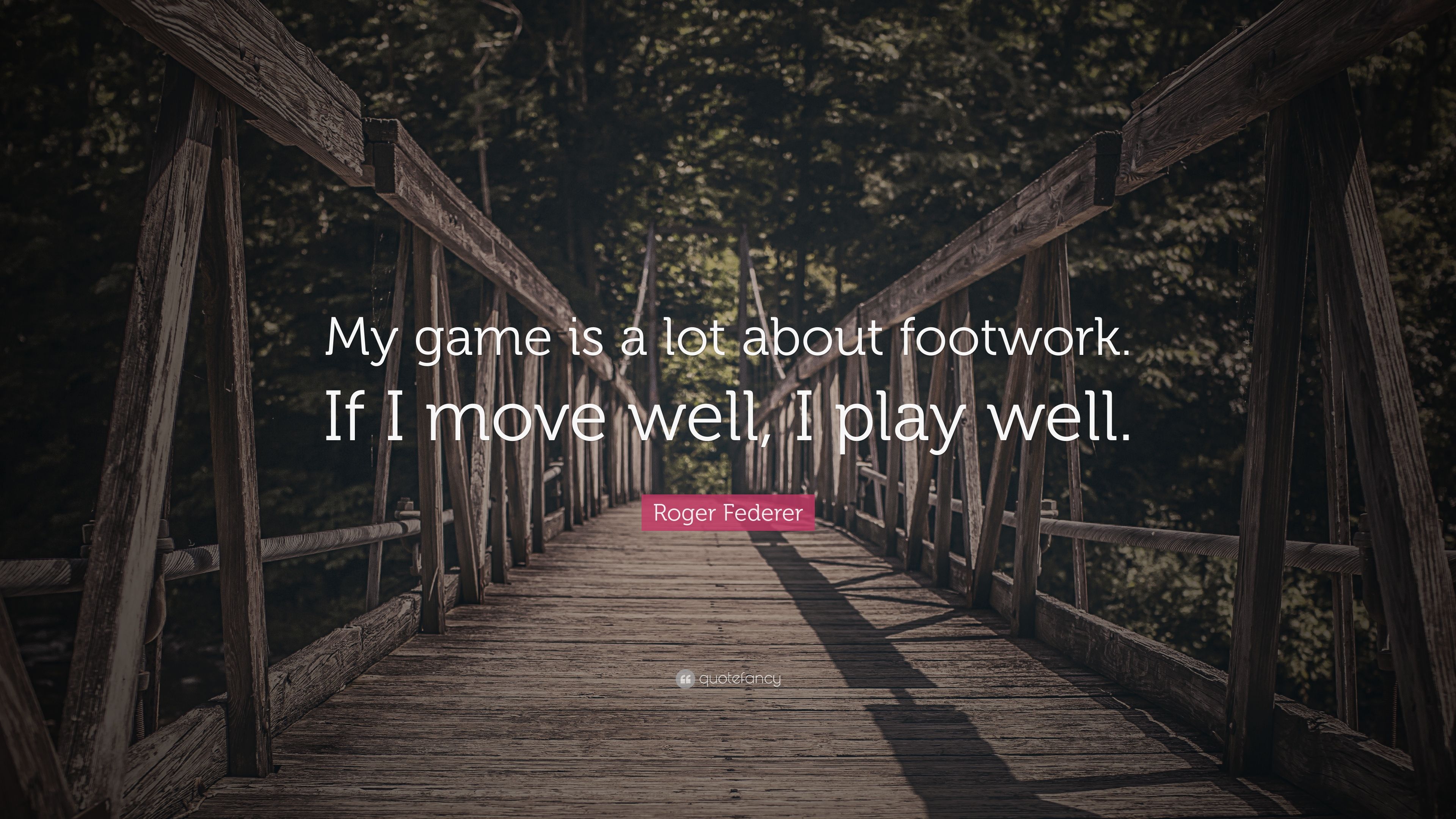 Roger Federer Quote: “My game is a lot about footwork. If I move well, I play well.” (12 wallpaper)