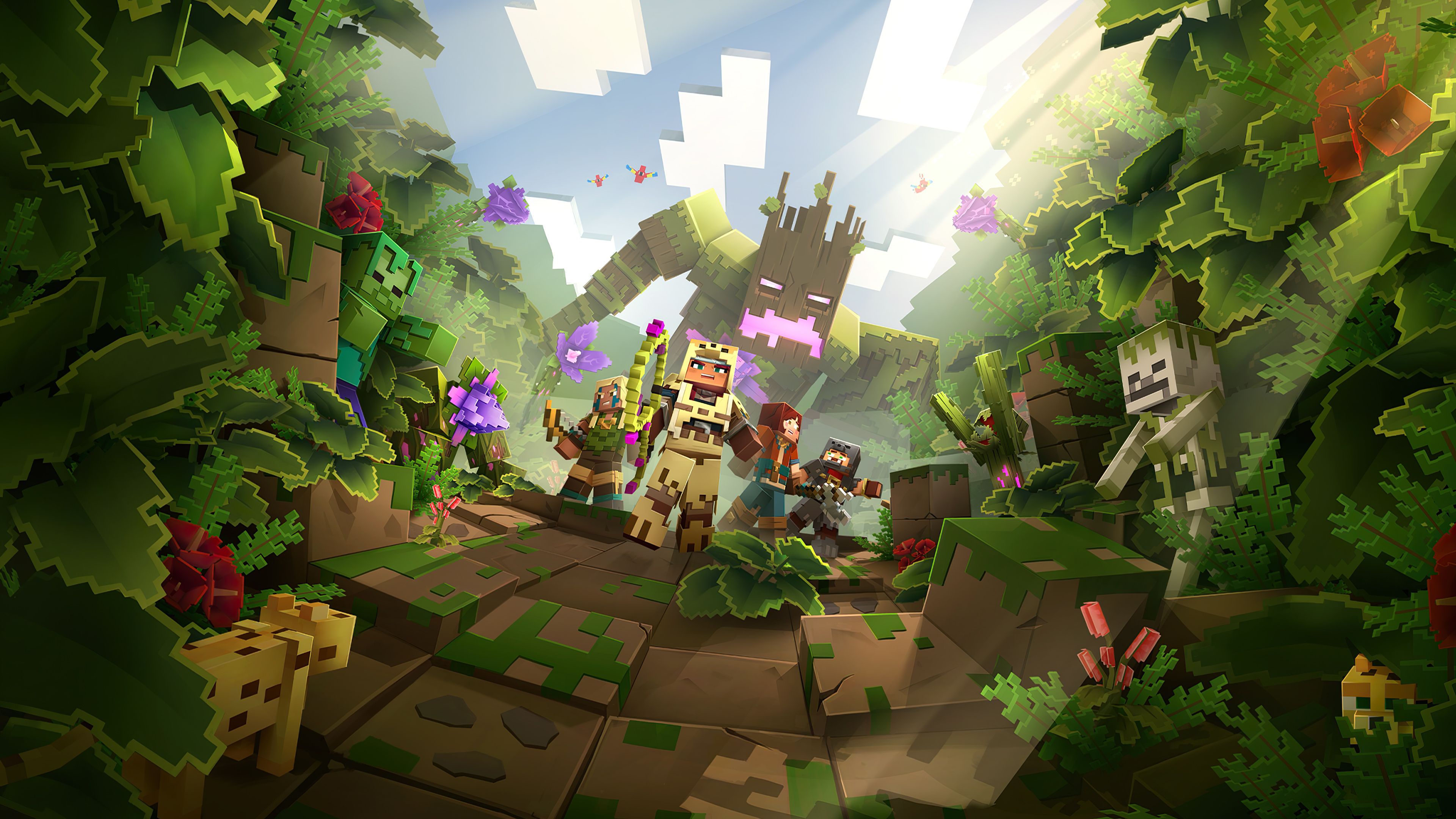 Minecraft Dungeons Jungle Awakens Hero, HD Games, 4k Wallpaper, Image, Background, Photo and Picture