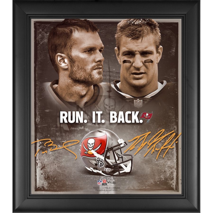 Tom Brady & Rob Gronkowski Tampa Bay Buccaneers Framed 15 x 17 Run It Back Collage