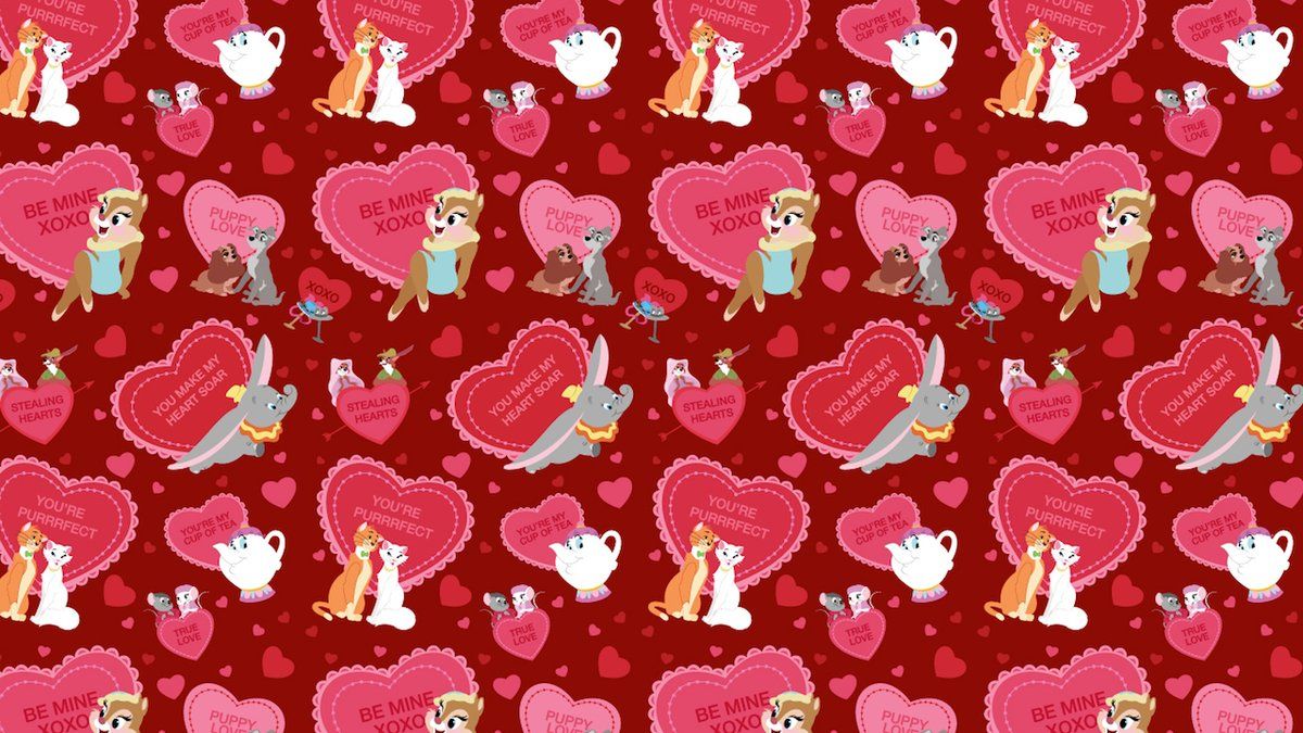 Disney Parks're continuing our celebration of Valentine's Day this week with a new digital wallpaper for you to download! Today's design is by artist Ashley Taylor
