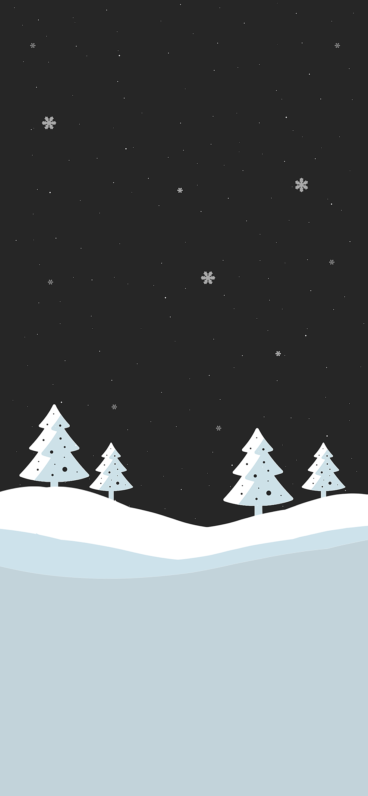 Snowy winter Christmas wallpaper for iPhone