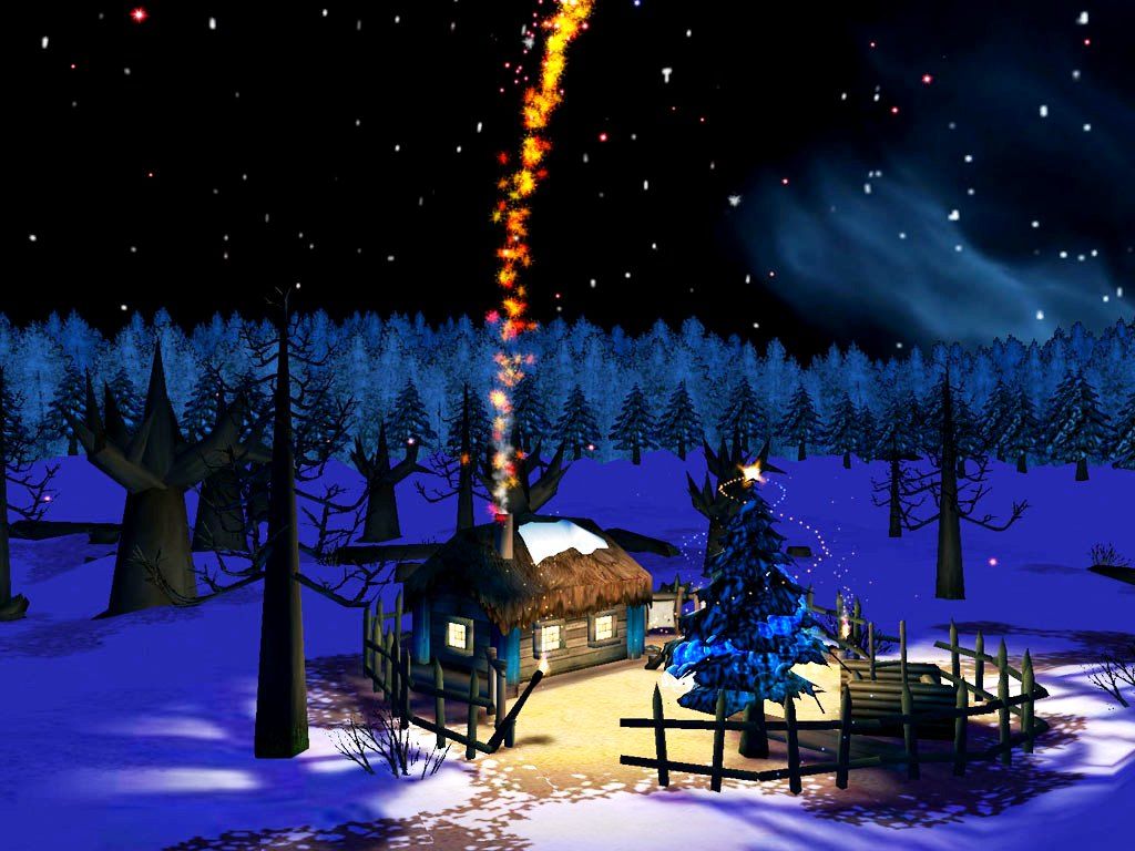Christmas Night 3D Screensaver Christmas Wallpaper Pc HD Wallpaper