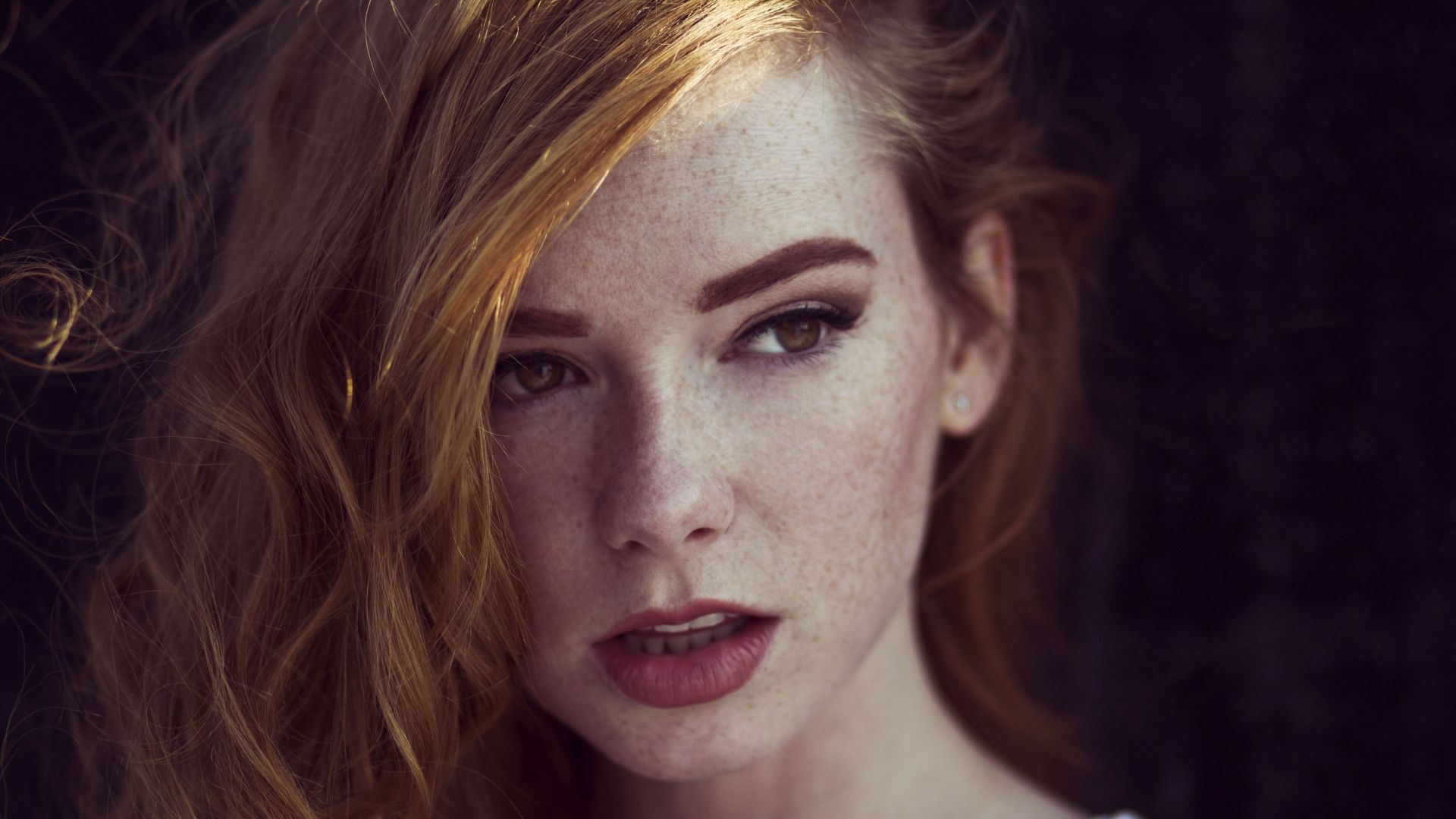 Beautiful HD Women Freckles Wallpaper