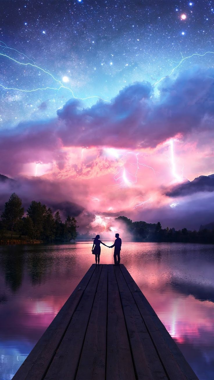 Forget the weather we should always be together - #background #Forget # weather - Dreamy artwork, Landscape wallpaper, Cool background