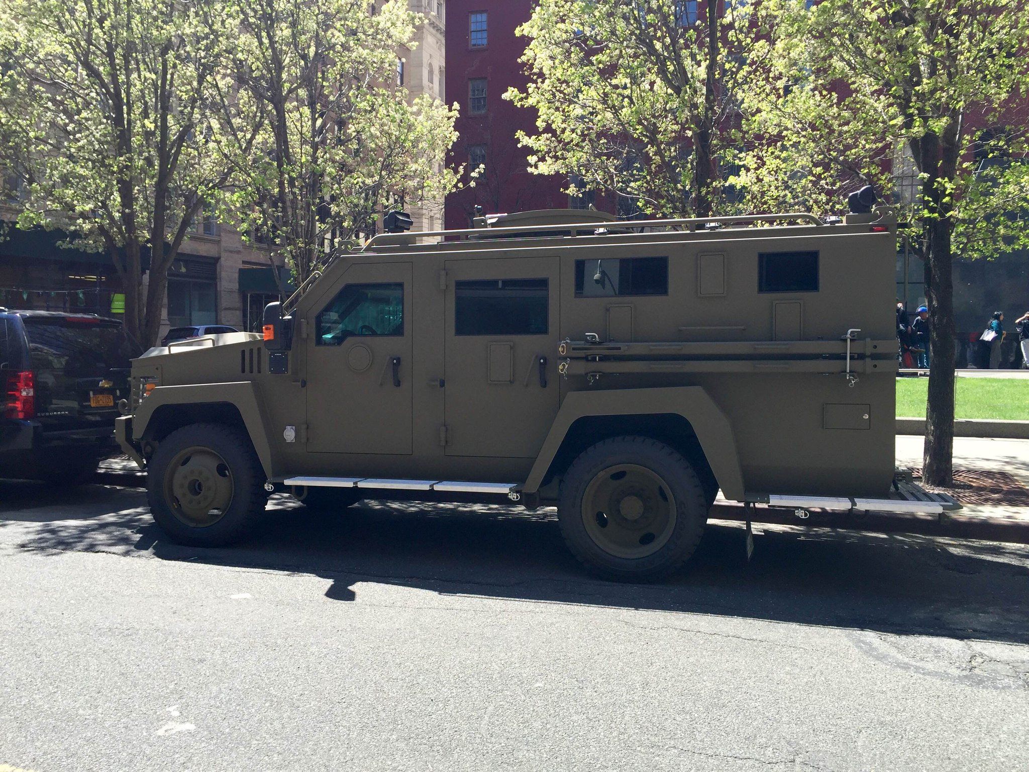 FBI New York don't just drive black sedans. SWAT's Bearcat ready to roll out to the next operation. #FBI