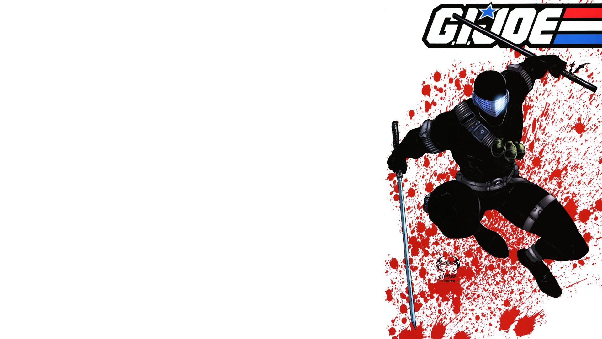 Gi Joe Snake Eyes White Blood Sword Katana Wallpaper Eyes Gi Joe Origins HD Wallpaper