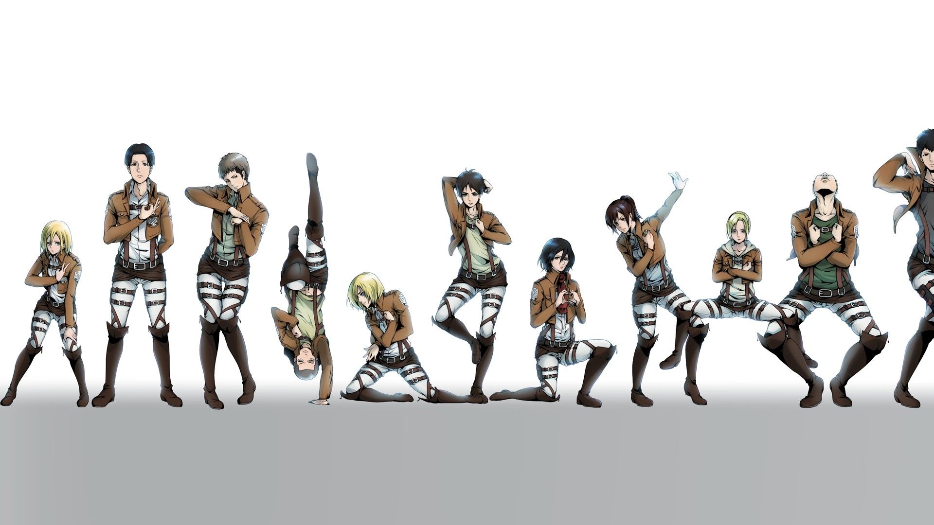 Annie Leonhart Connie Springer Eren Yeager Mikasa Ackerman Armin Arlert Sasha Blouse Bertolt Hoover Wallpaper:1920x1080