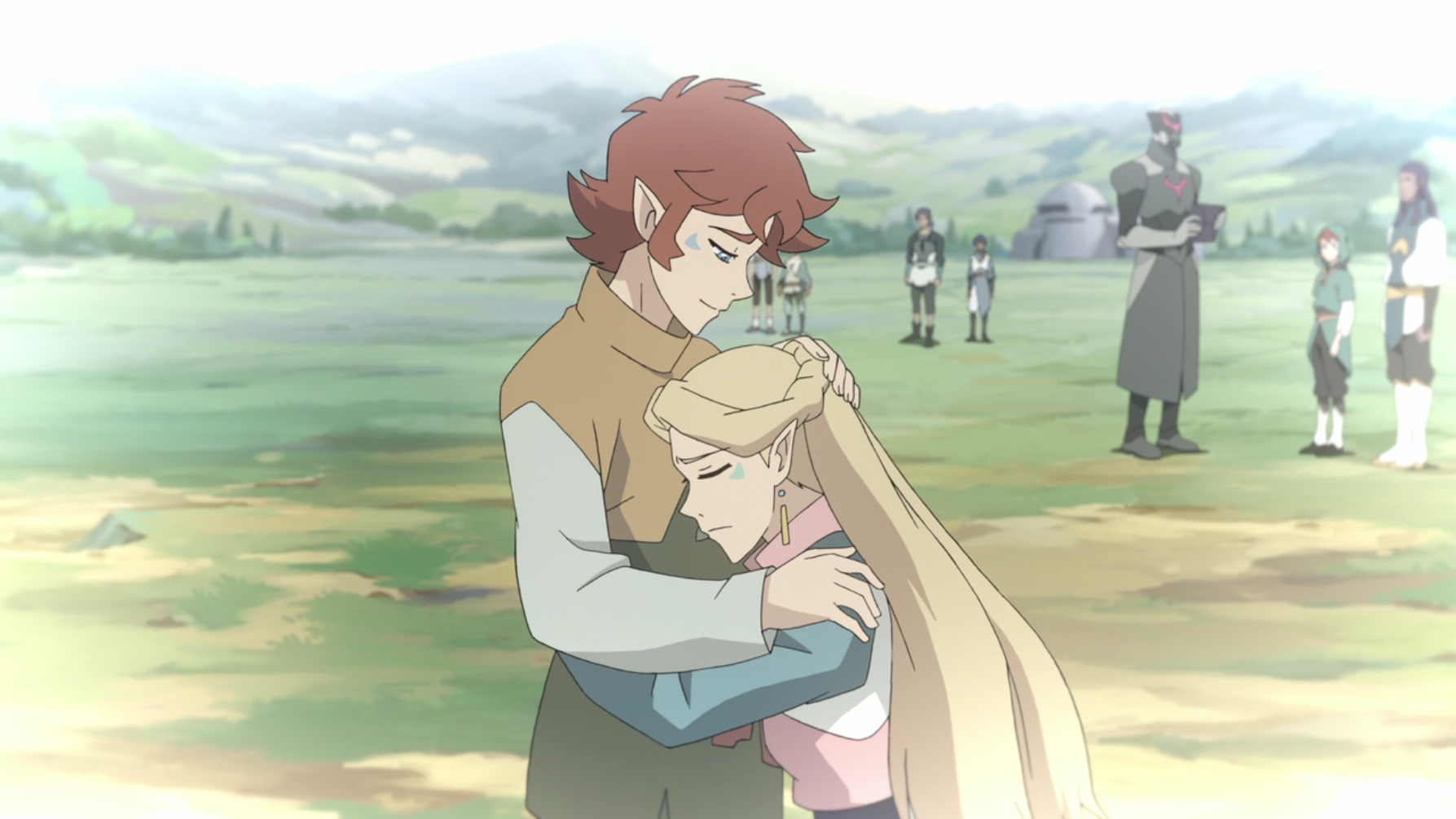 Romelle and her brother, Bandor sharing a goodbye hug from Voltron Legendary Defender. Voltron legendary defender, Voltron, Dreamworks animation