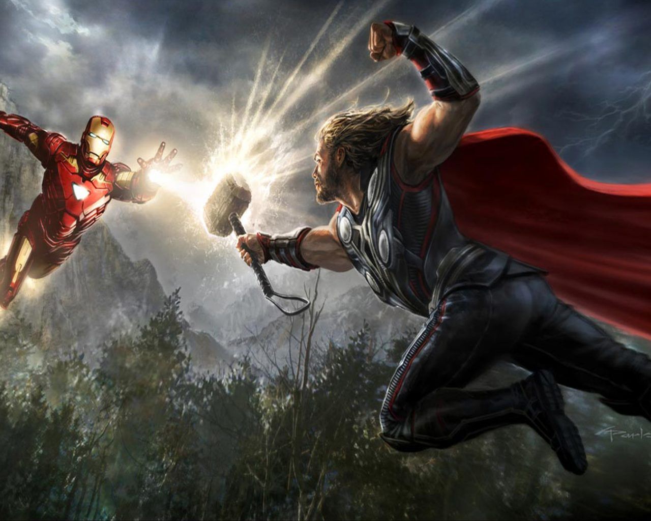Thor And Iron Man The Avengers Marvel Movies Full HD Wallpaper1920x1080, Wallpaper13.com
