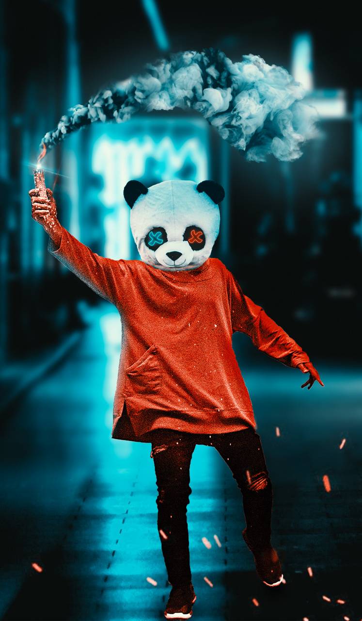 Panda mask wallpaper