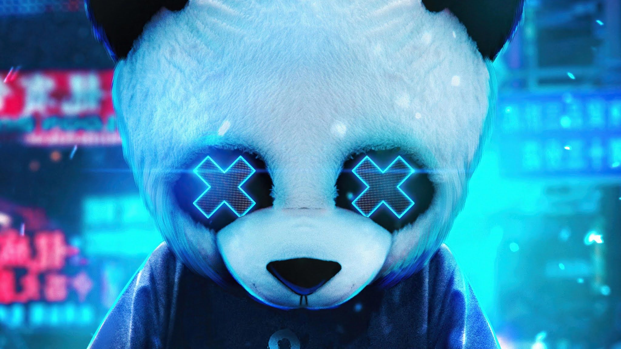 Panda Mask HD Wallpaper