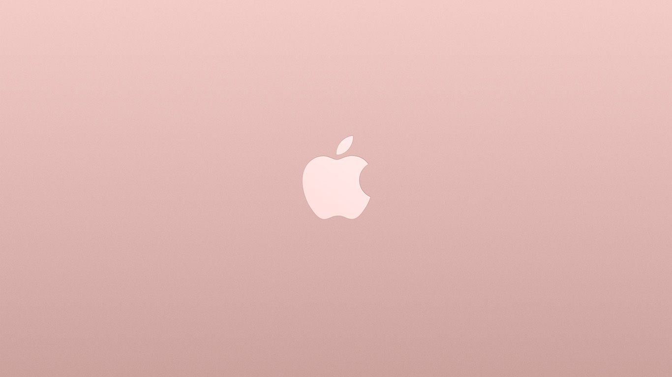 wallpaper for desktop, laptop. logo apple pink rose gold white minimal illustration art