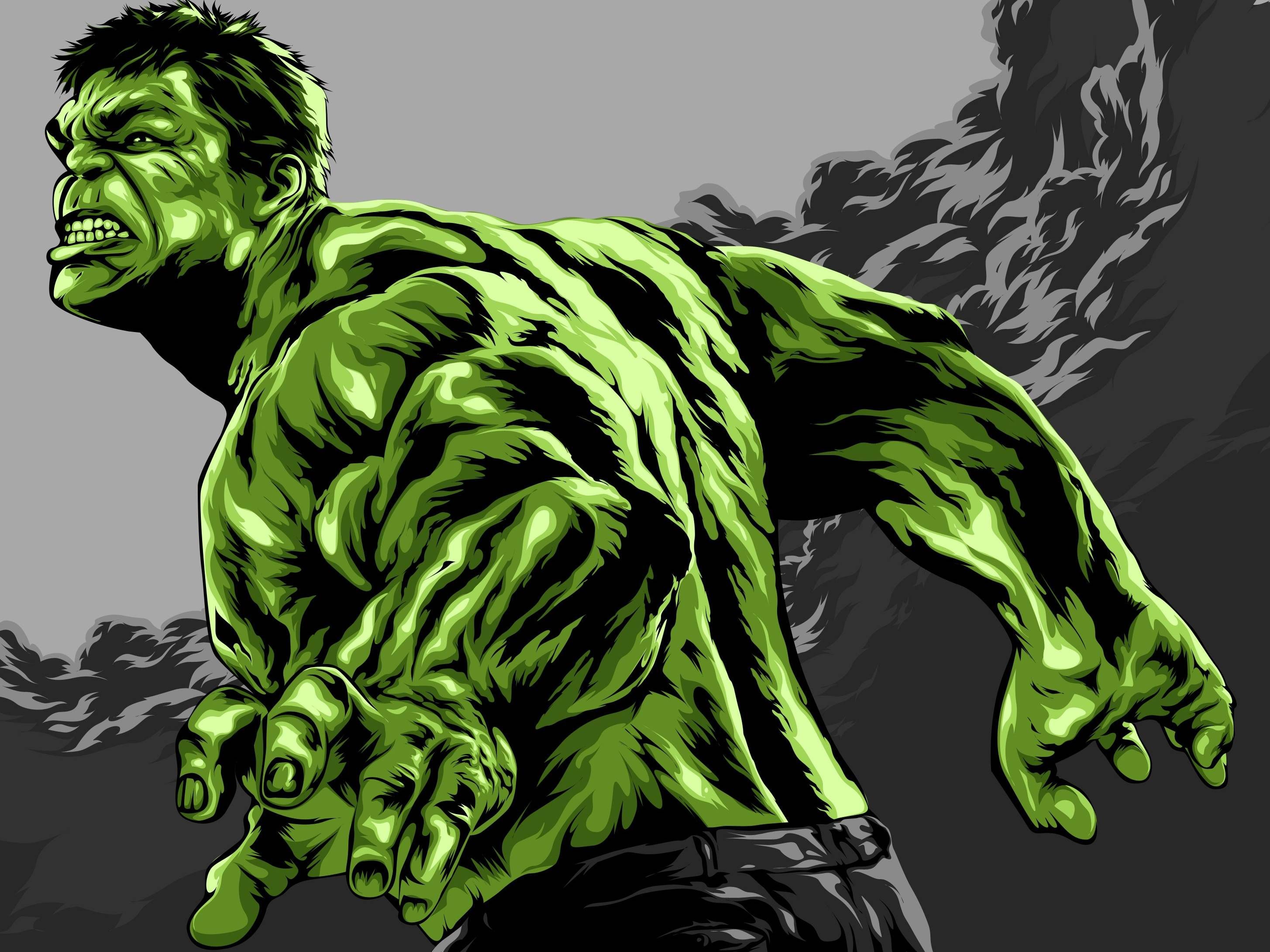 KREA - ultra realistic detailed pen drawing of the incredible hulk face,  eric bana, marvel cinematic universe, dramatic lighting, fine texture, fine  hair strands, green skin, photo realism