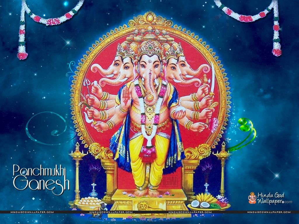 lord panchmukhi ganesha wallpaper download. Ganesha picture, Ganesh wallpaper, Ganesha