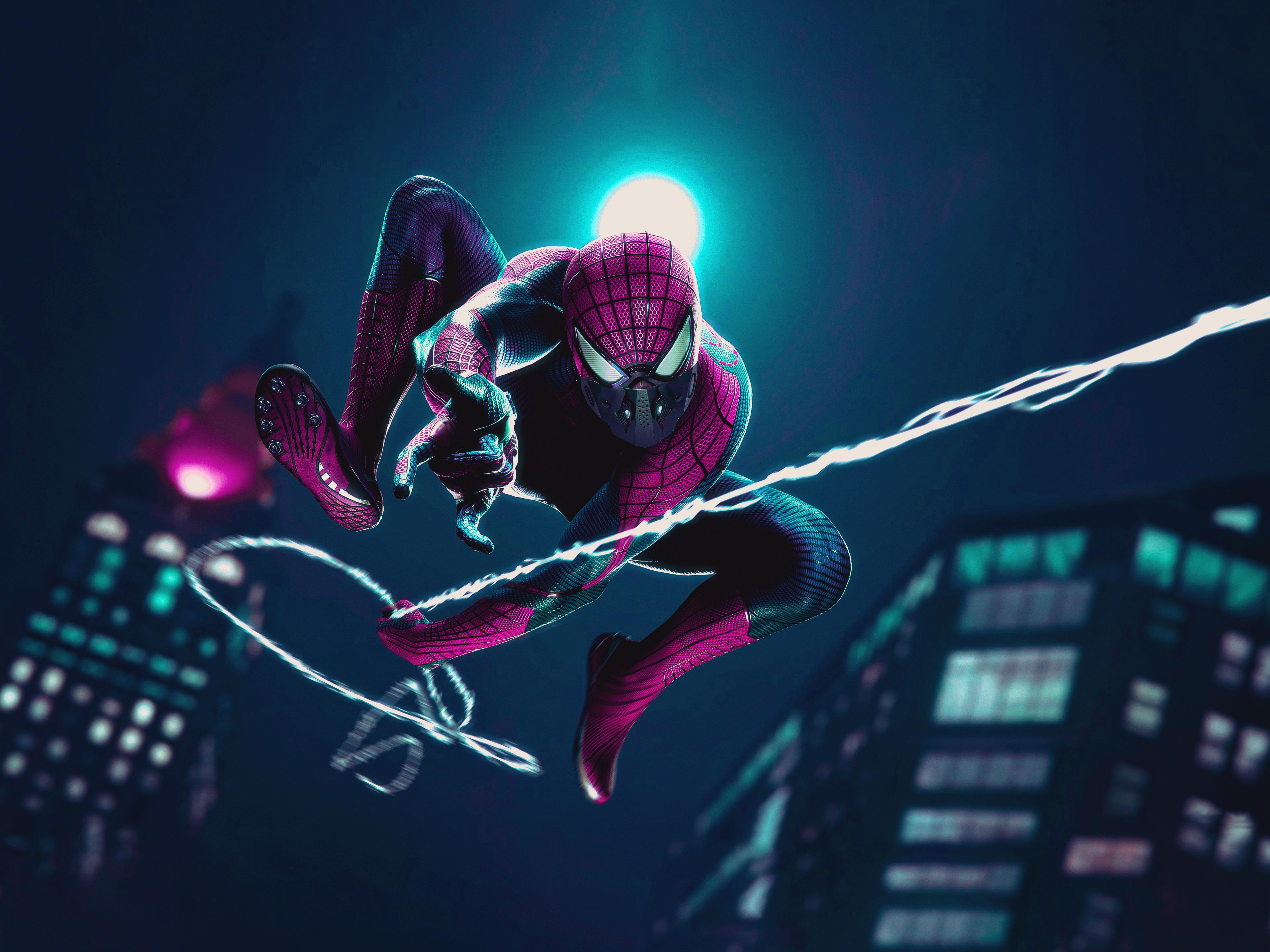 Spider-Man Neon 4K Wallpapers - Wallpaper Cave