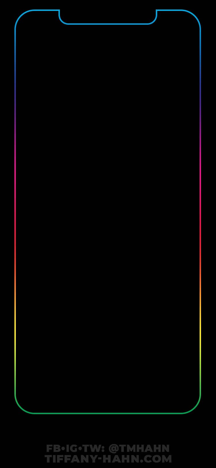 iPhone XS Max Wallpaper Outline v02. iPhone homescreen wallpaper, iPhone lockscreen, Wallpaper edge