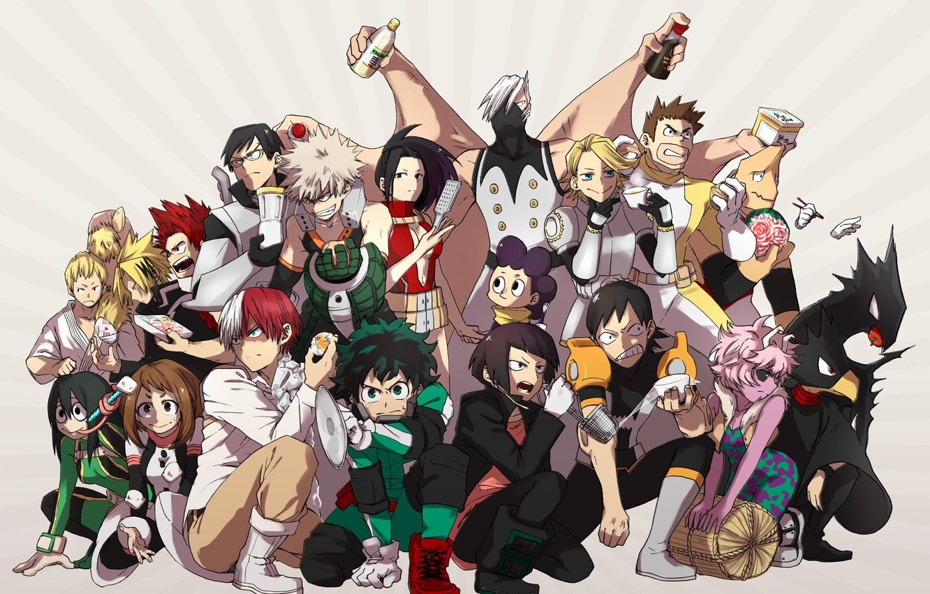 Photo Wallpaper Anime, Hero, Manga, Powerful, Strong, Hero Academia Group