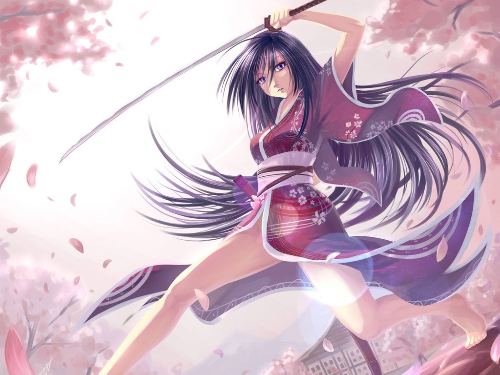 23++ Anime Girl Samurai Wallpaper