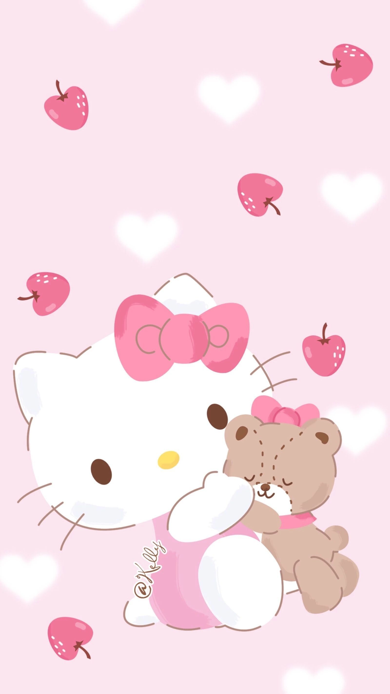 Kawaii Valentine iPhone Wallpaper. ipcwallpaper. Hello kitty picture, Hello kitty art, Hello kitty coloring
