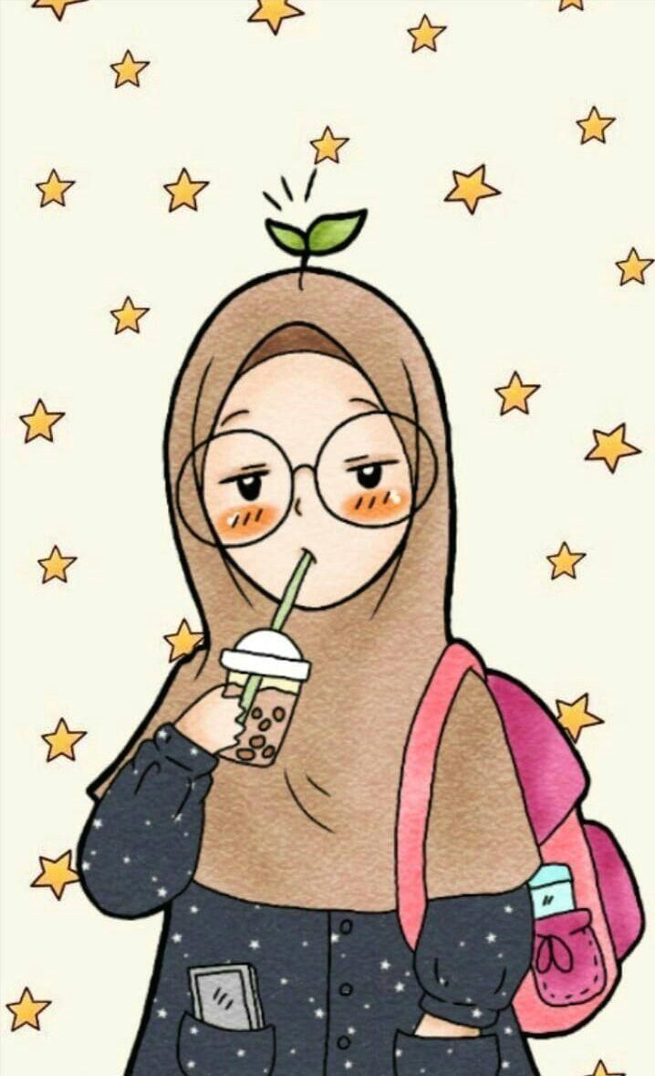zoemoon #hijab #hijabart #illustration #kapalıkız. Hijab cartoon, Anime muslim, Islamic cartoon