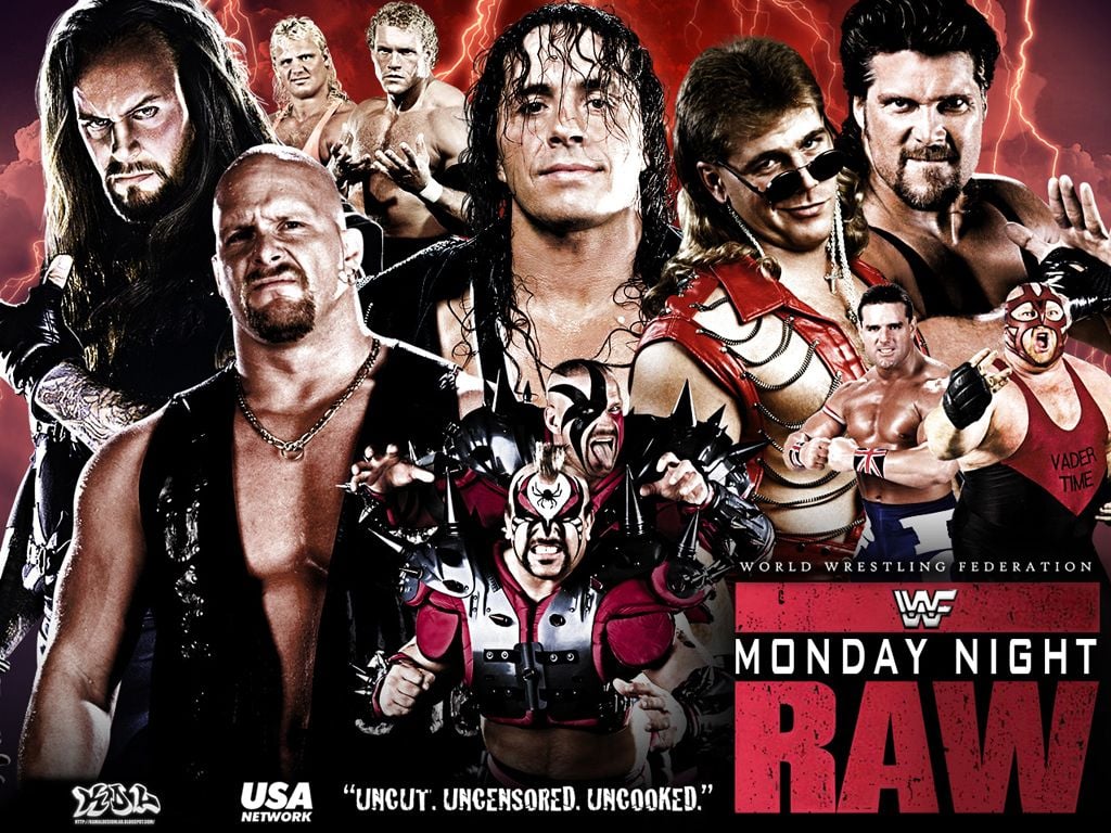 Kamal Design Lab: NEW! Road To Raw 1000, WWF Monday Night Raw “The New Generation” Wallpaper!