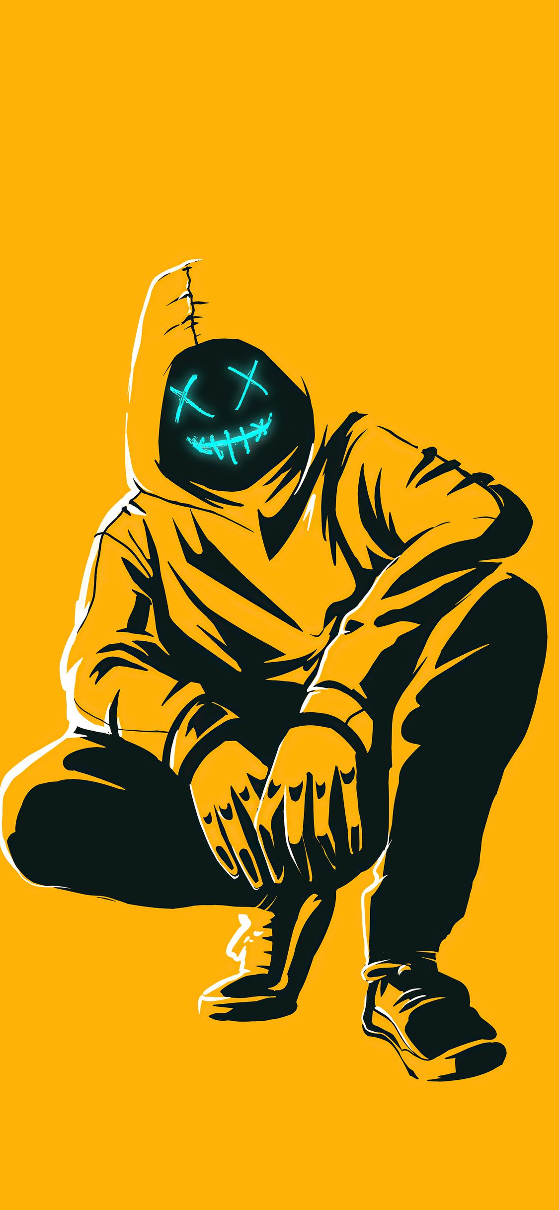 Anonmyus Boy Yellow Minimal 4k iPhone XS, iPhone 10, iPhone X HD 4k Wallpaper, Image, Background, Photo and Picture