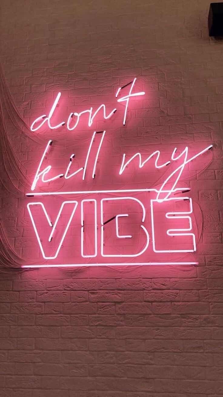 iPhone and Android Wallpaper: Pink Neon Wallpaper for iPhone and Android. Pink neon wallpaper, Neon quotes, Photo wall collage