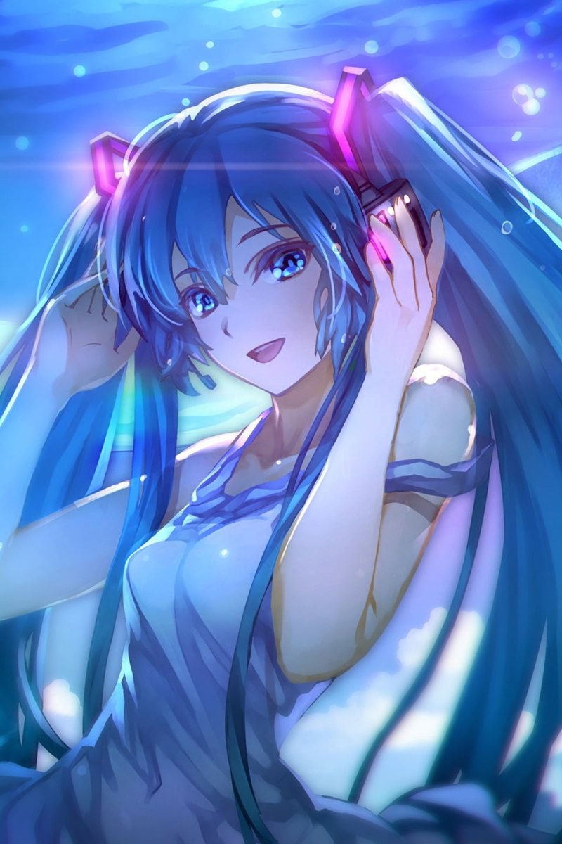 Blue Haired Female Anime Character Digital Wallpaper, Anime Girls • Wallpaper For You HD Wallpaper For Desktop & Mobile