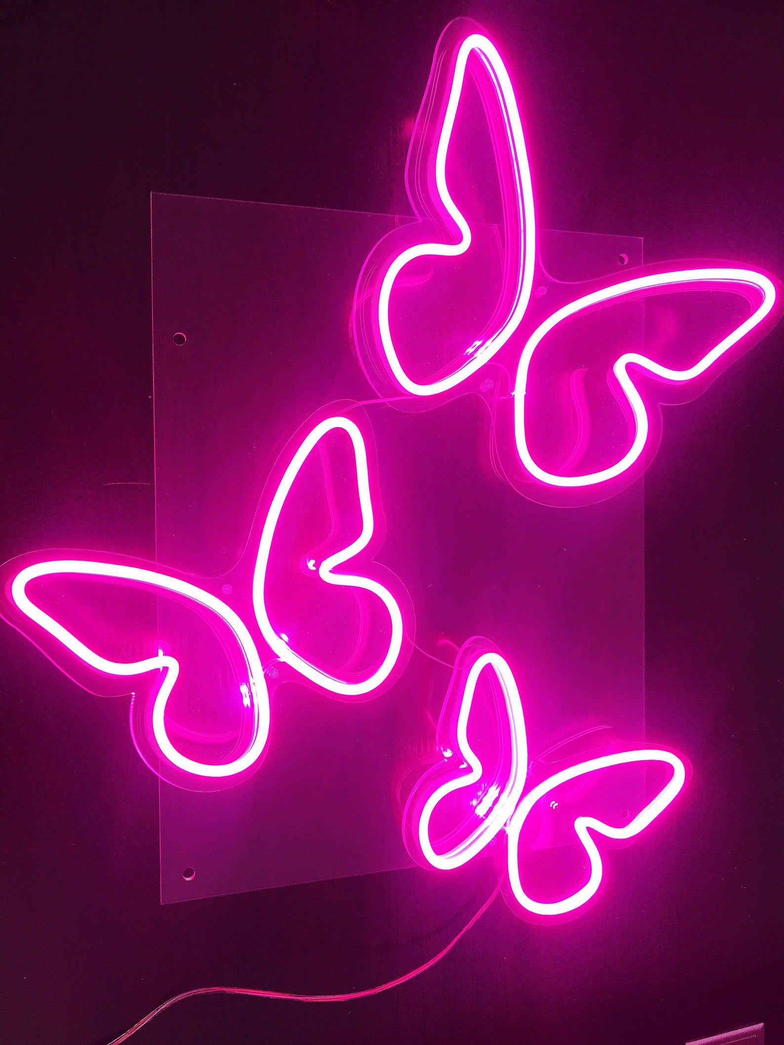 Butterfly neon lightNeon sign handmade neon light. Etsy. Bedroom wall collage, Neon wallpaper, Picture collage wall