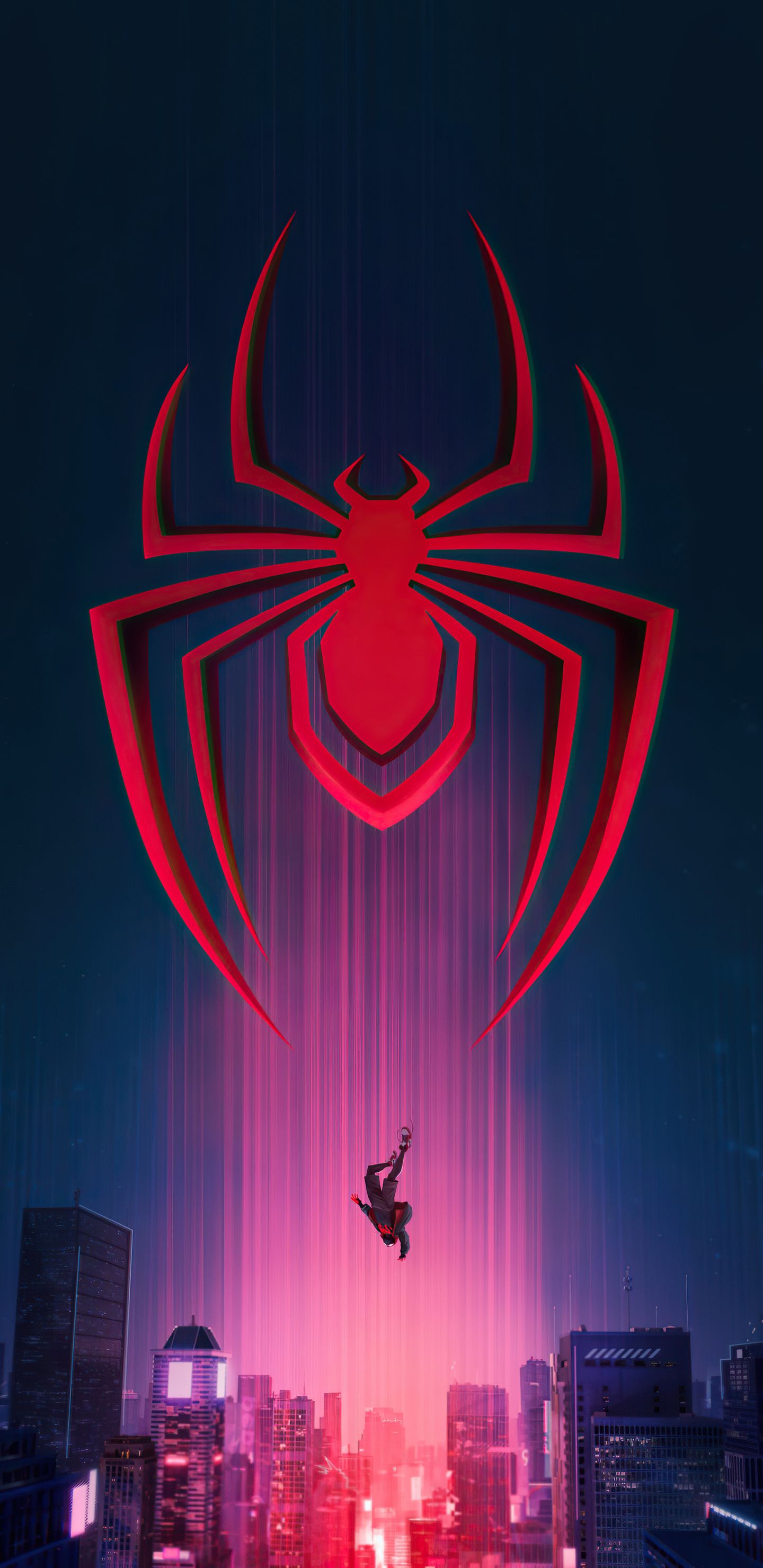 Spider Man Miles Morales Logo Samsung Galaxy Note S S SQHD HD 4k Wallpaper, Image, Background, Photo and Picture