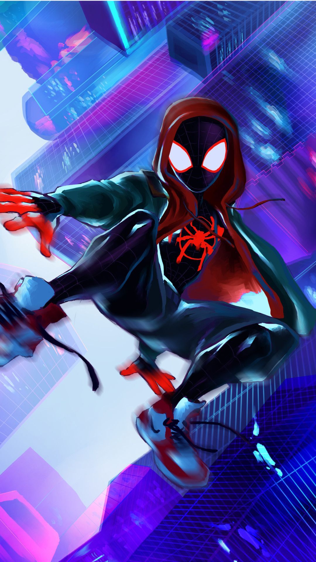 Miles Morales 4k Art Mobile Wallpaper (iPhone, Android, Samsung, Pixel, Xiaomi). Spiderman, Marvel spiderman art, Miles morales spiderman