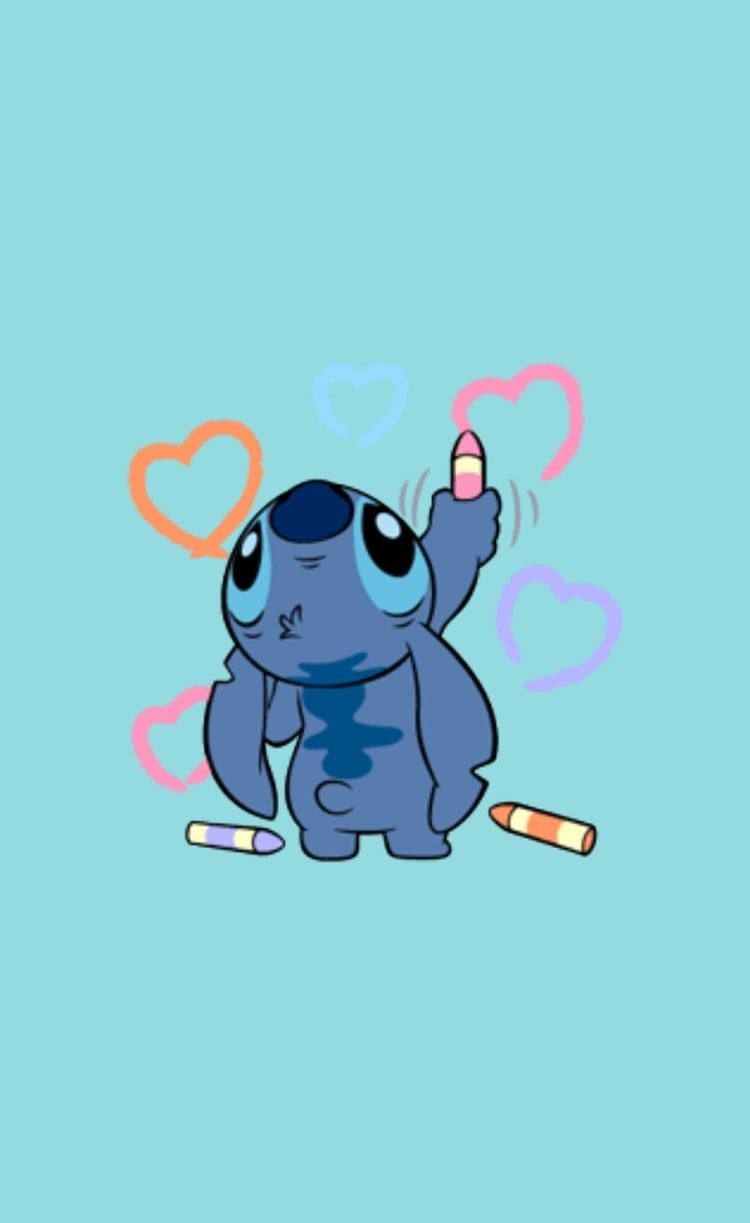 Cute stitch, aesthetic, cute, stitch, HD phone wallpaper