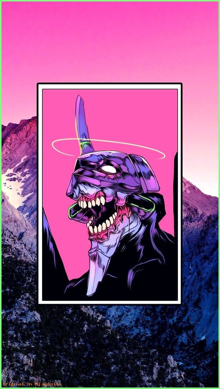 Wallpaper Android Wallpaper Full HD For iPhone Wallpaper on Hupages.com, if you l. Evangelion art, Vaporwave wallpaper, Anime wallpaper iphone