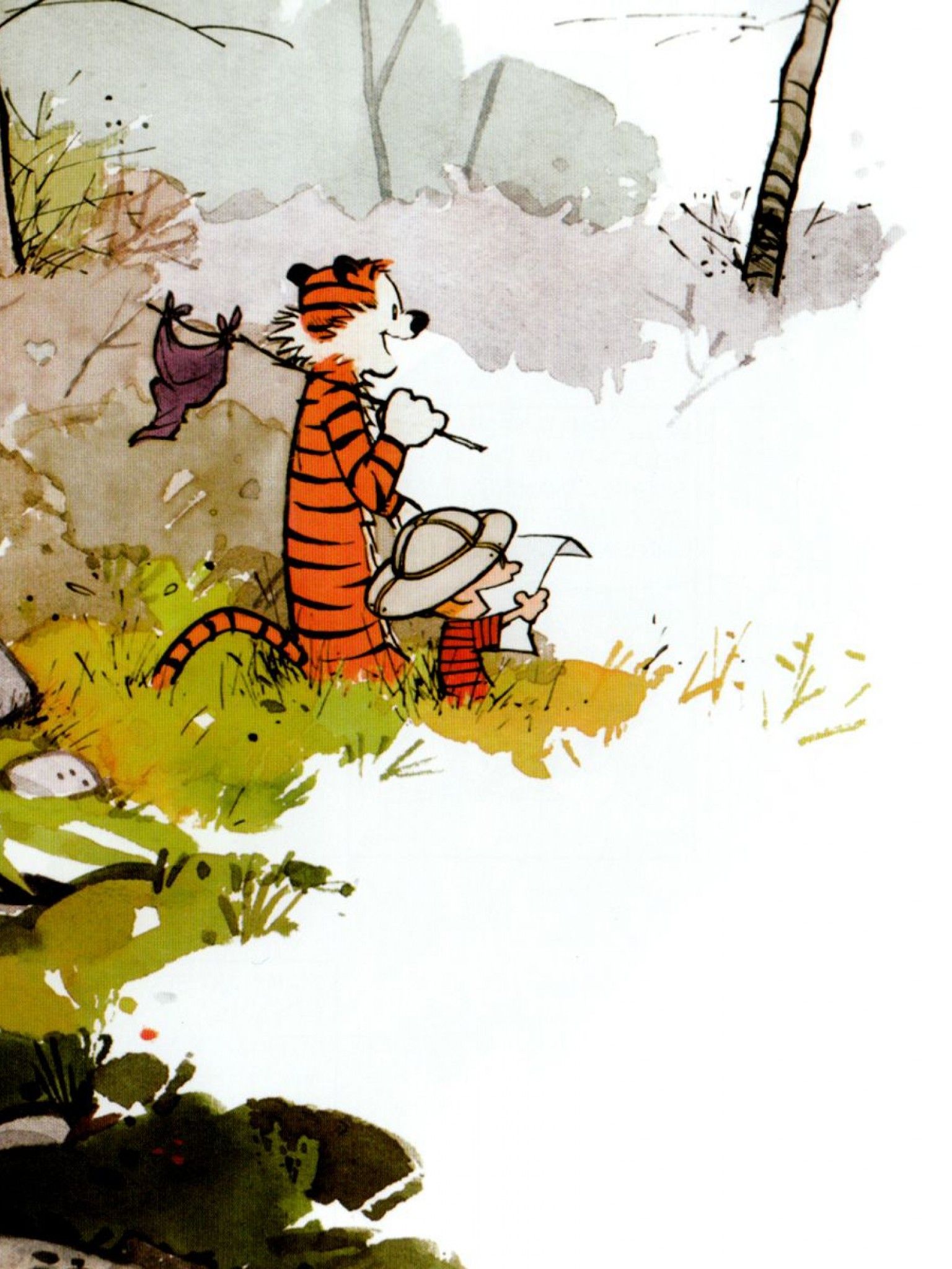 Thought Id share my Calvin  Hobbes iPhone wallpaper  riphone