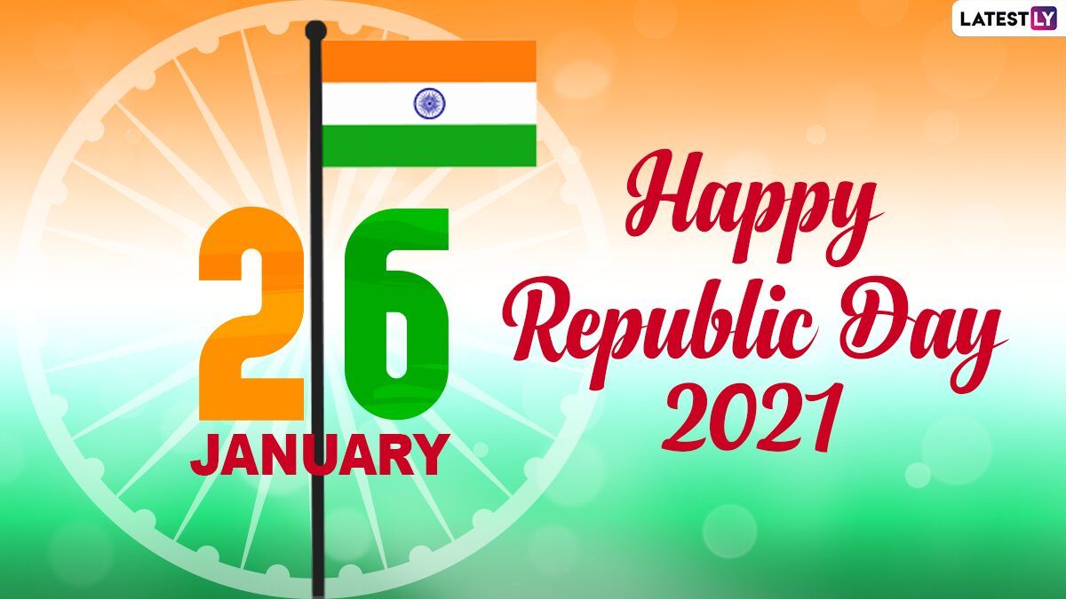 Happy Republic Day 2021 Wishes and WhatsApp Stickers: Gantantra Diwas Facebook Greetings, HD Image of Tiranga, Signal Messages and Telegram Photo to Send on January 26