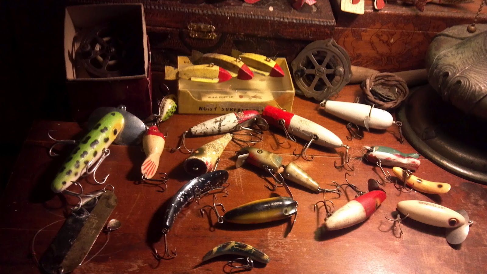 Fishing lures. Brian Curtis Antiques