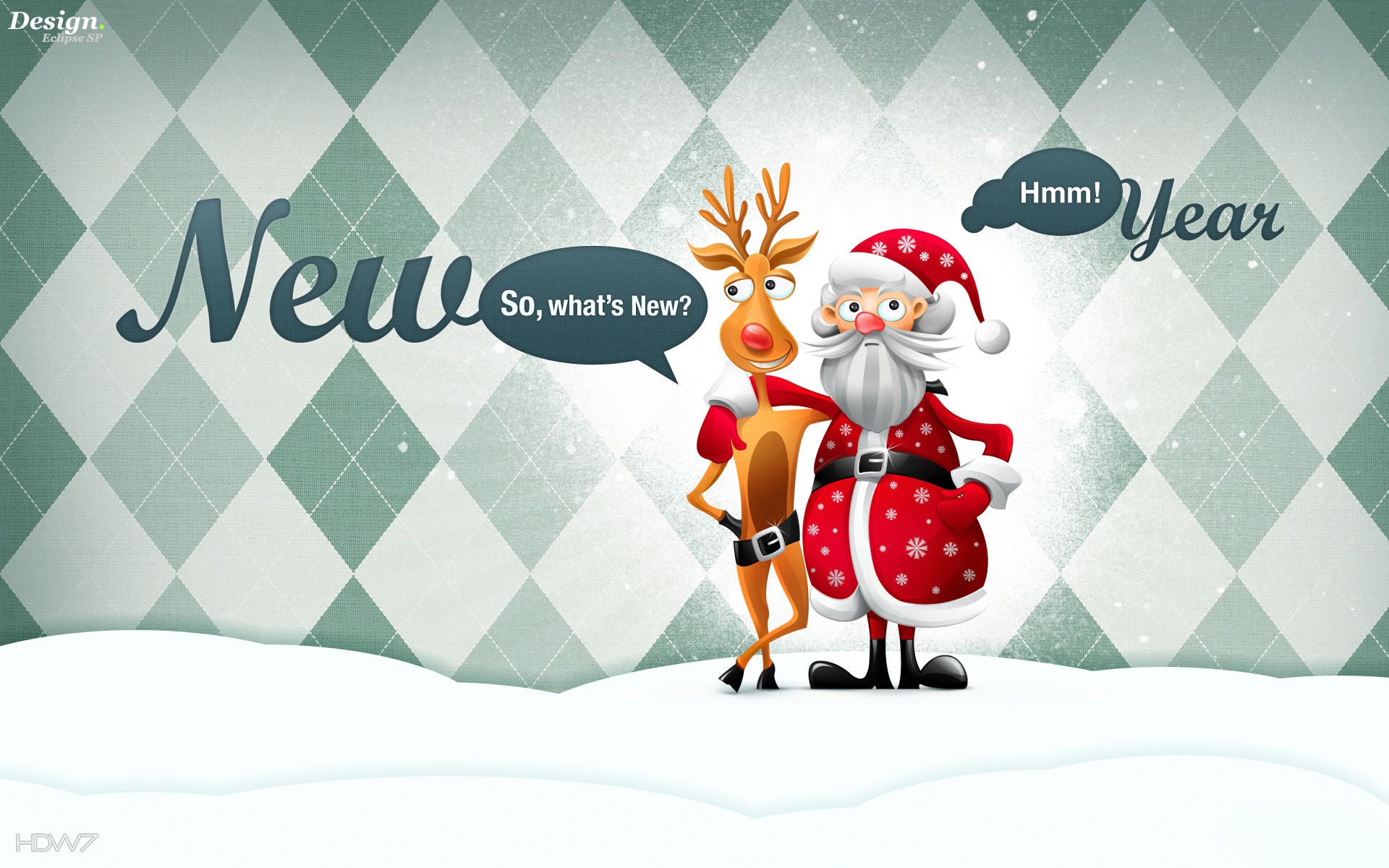 new year funny rudolph red nosed reindeer santa art holiday. HD wallpaper gallery