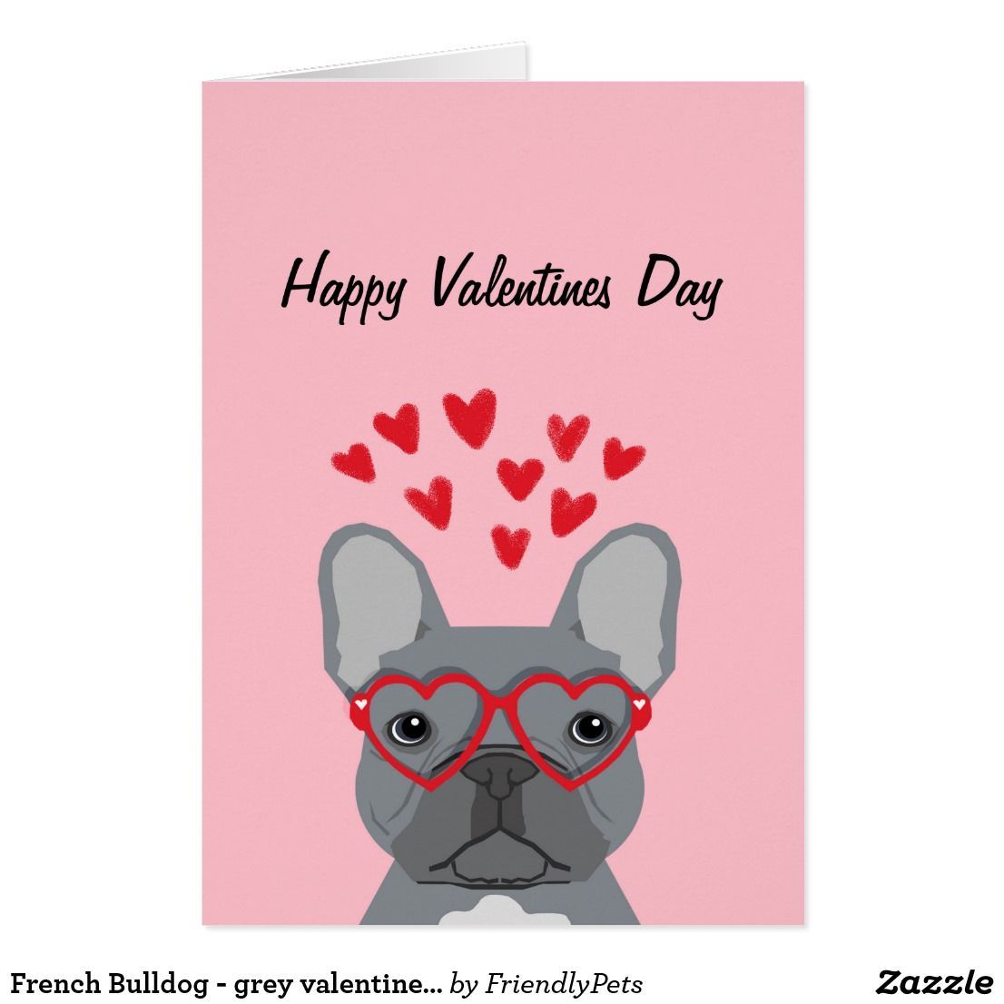 French Bulldog valentines love card. Zazzle.com. Valentine love cards, Love cards, Holiday design card