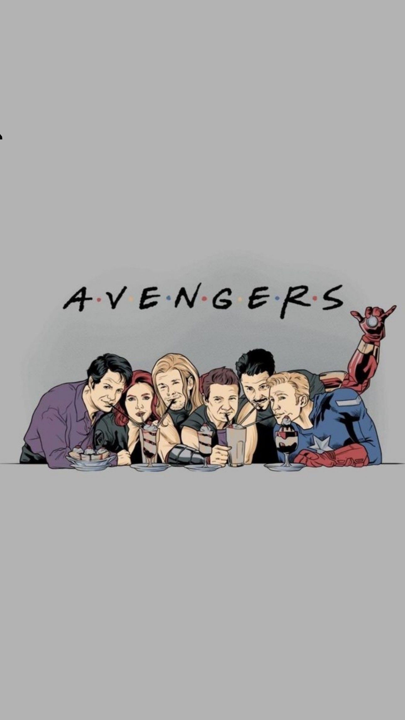 funny avengers cartoon wallpaper