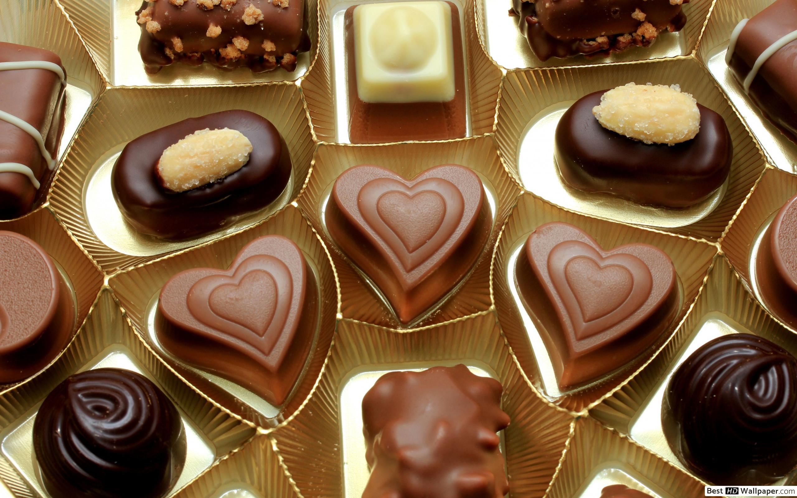 Valentine's day heart chocolates HD wallpaper download