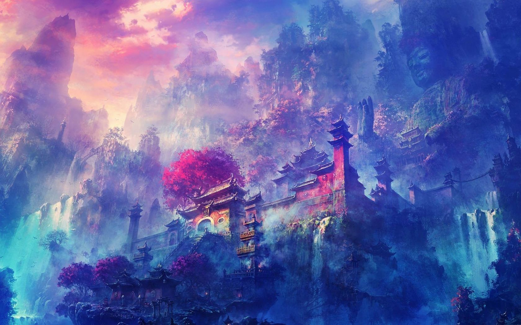 Anime Scenery Wallpaper Landscape Wallpaper HD