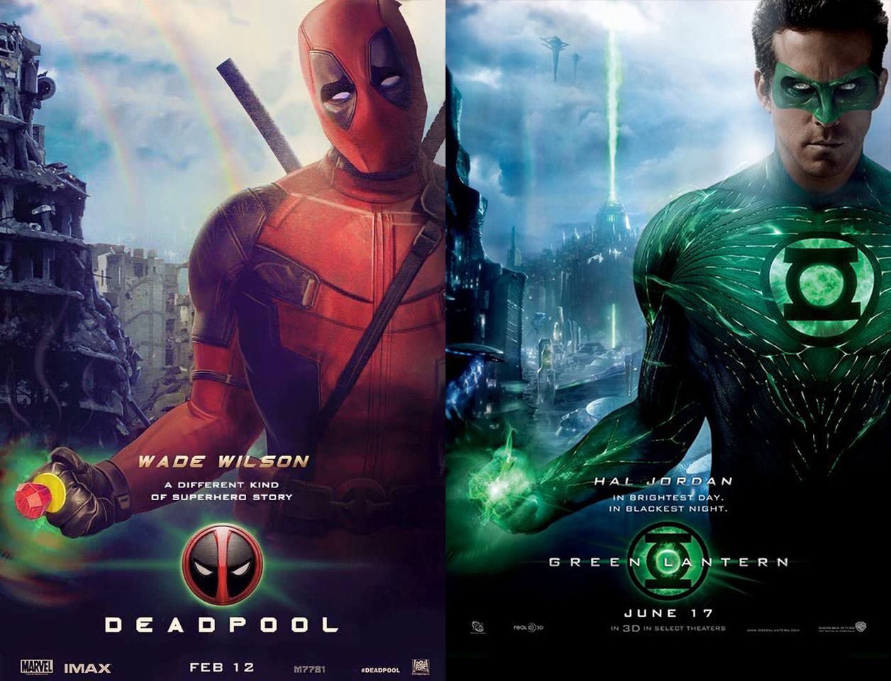 Request Will somebody turn this deadpool green lantern image into a dual monitor wallpaper?